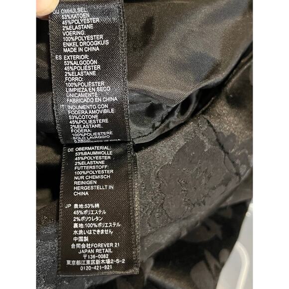 Forever 21 Mini Skirt Women’s Large Black Jacquard Romantic Gothic Dark Feminine - Picture 10 of 10